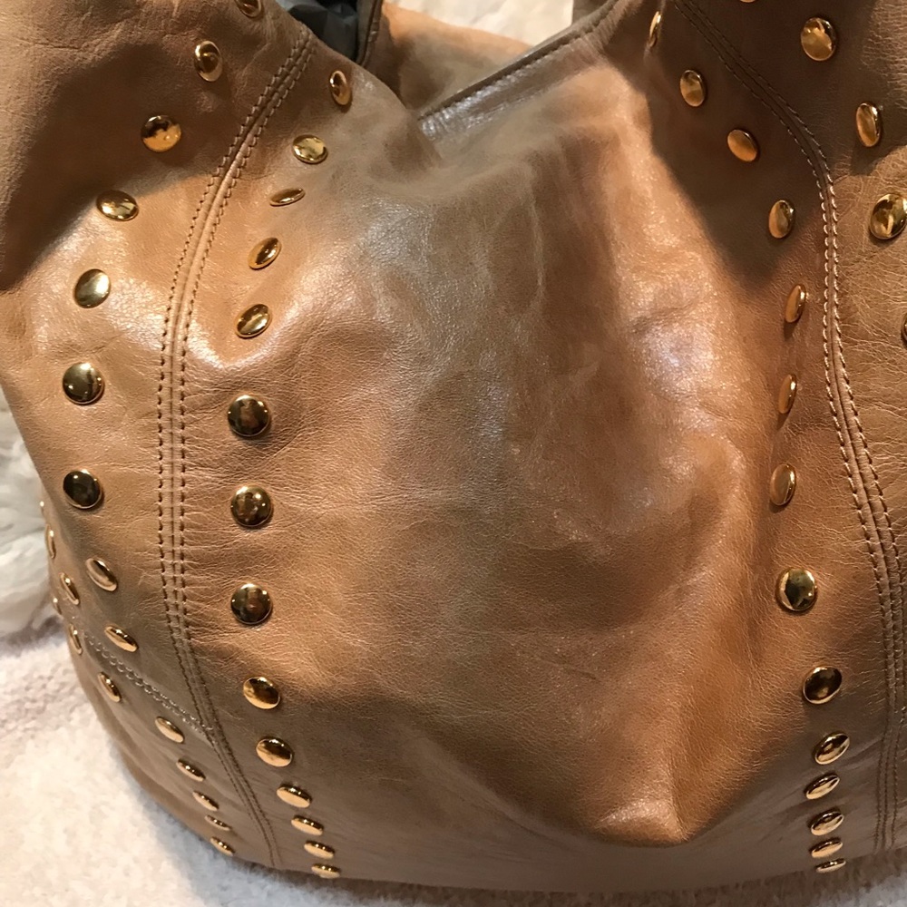 Bebe Brown with gold studs large hobo bag - Picture 5 of 7